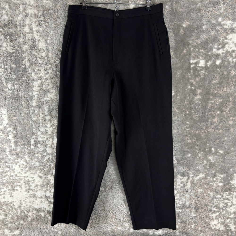 Briggs Petite Size 14p Classic Tapered Career Trousers Dress Pants Black Women